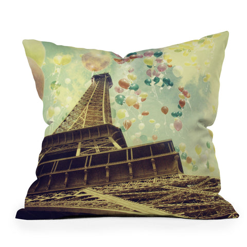 Chelsea Victoria Paris Is Flying Throw Pillow
