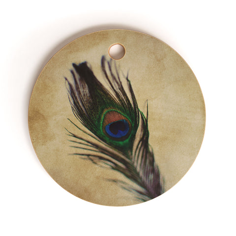 Chelsea Victoria Peacock Feather 2 Cutting Board Round