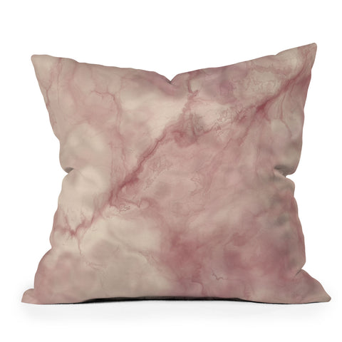 Chelsea Victoria Rose gold marble Outdoor Throw Pillow