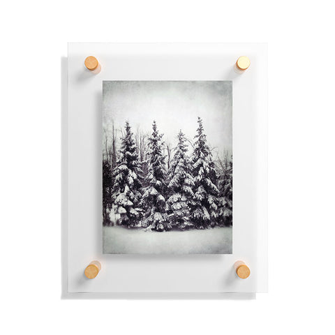 Chelsea Victoria Snow and Pines Floating Acrylic Print