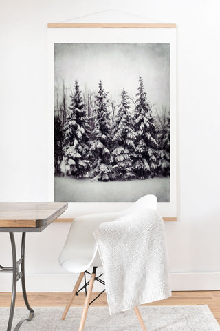 Chelsea Victoria Snow and Pines Art Print And Hanger