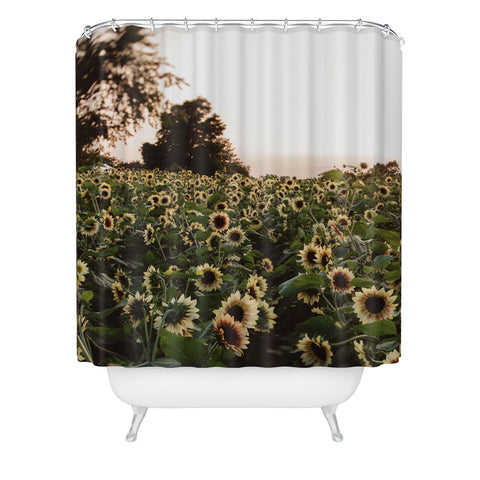 Chelsea Victoria Sunset Sunflowers Shower Curtain