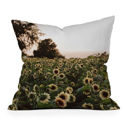 Chelsea Victoria Sunset Sunflowers Throw Pillow