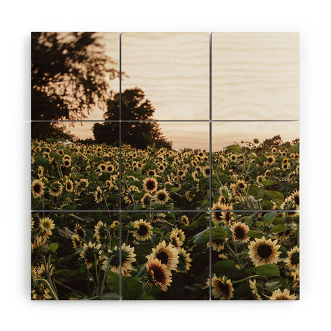 Chelsea Victoria Sunset Sunflowers Wood Wall Mural