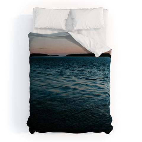 Chelsea Victoria Sunsets in Maine Duvet Cover