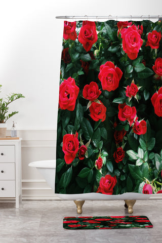 Chelsea Victoria The Bel Air Rose Garden Shower Curtain And Mat