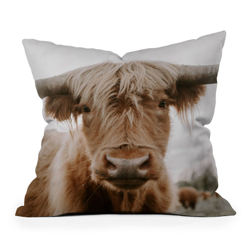 Chelsea Victoria The Curious Cow Throw Pillow