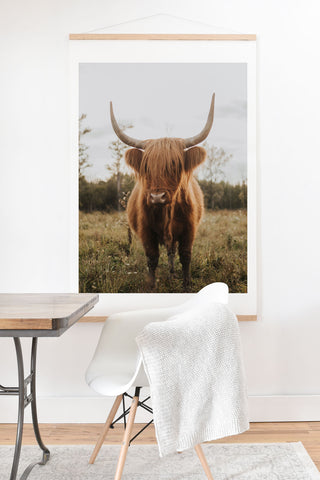 Chelsea Victoria The Curious Highland Cow Art Print And Hanger