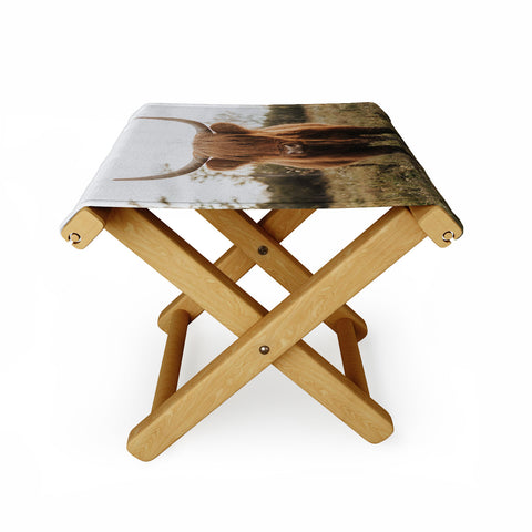 Chelsea Victoria The Curious Highland Cow Folding Stool