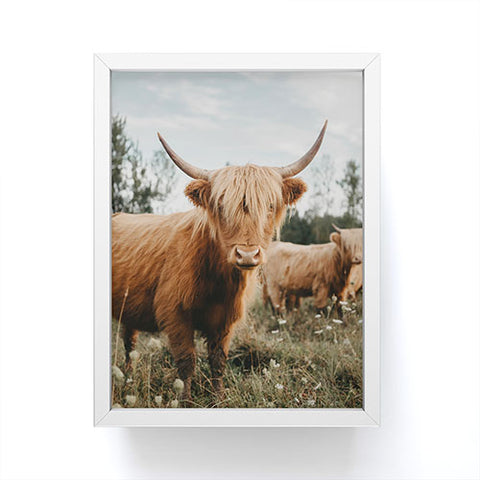 Chelsea Victoria The Furry Highland Cow Framed Mini Art Print