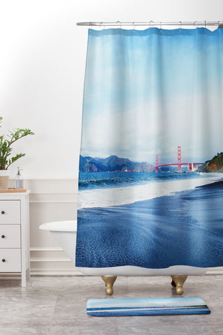 Chelsea Victoria The Golden Gate Shower Curtain And Mat