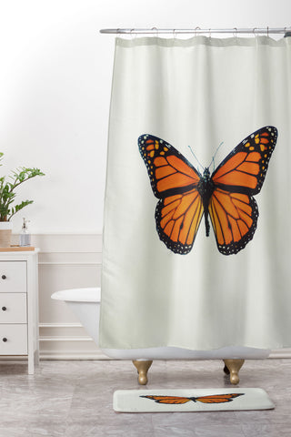 Chelsea Victoria The Queen Butterfly Shower Curtain And Mat