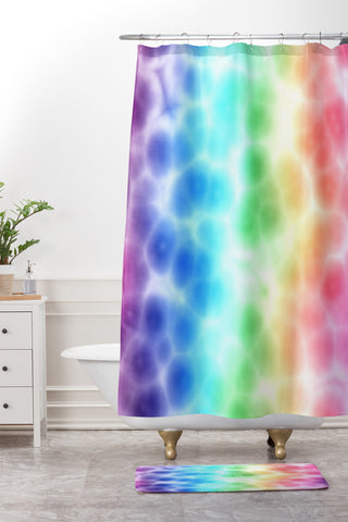 Chelsea Victoria Tie Dye Dreams Shower Curtain And Mat