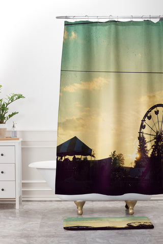 Chelsea Victoria Welcome to the circus Shower Curtain And Mat