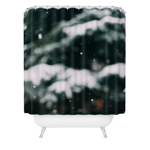 Chelsea Victoria Winter Abstract Shower Curtain