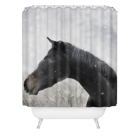Chelsea Victoria Winter Horse Shower Curtain