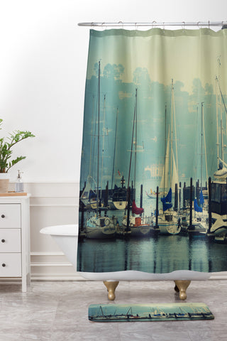 Chelsea Victoria Yacht Club Shower Curtain And Mat