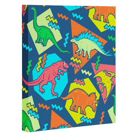 Chobopop 90s Dinosaur Pattern Art Canvas