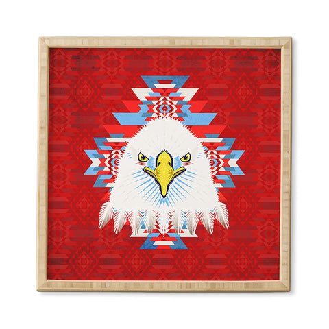 Chobopop American Flag Eagle Framed Wall Art