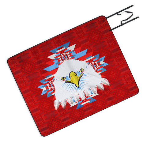 Chobopop American Flag Eagle Picnic Blanket
