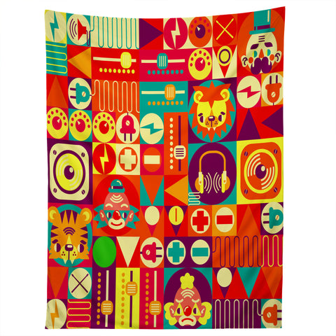Chobopop Electro Circus Tapestry