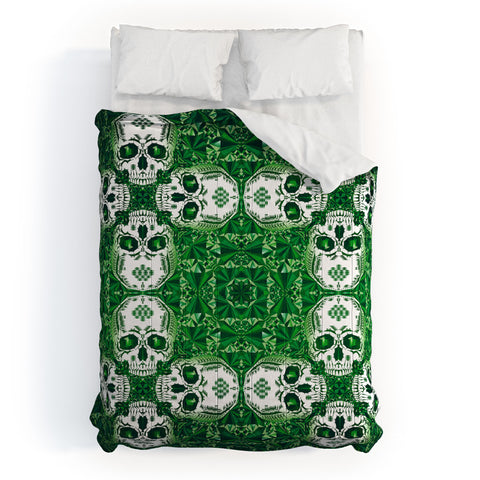 Chobopop Emerald Skull Pattern Comforter