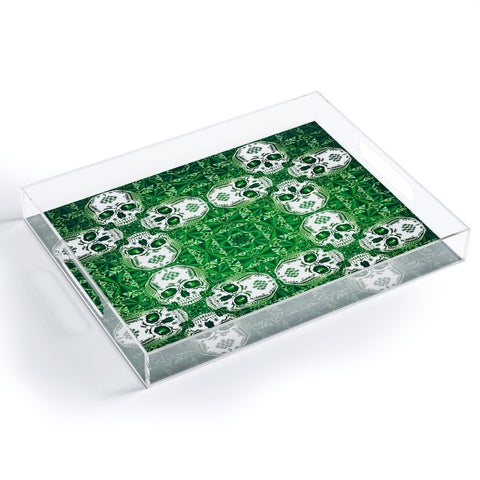 Chobopop Emerald Skull Pattern Acrylic Tray