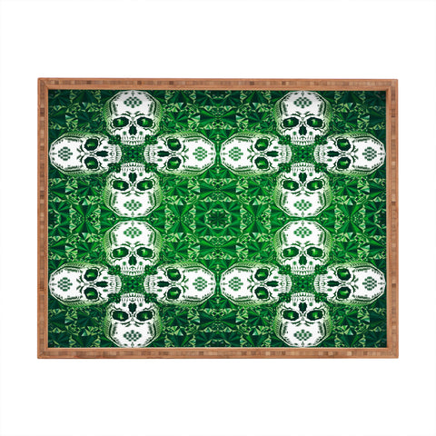 Chobopop Emerald Skull Pattern Rectangular Tray