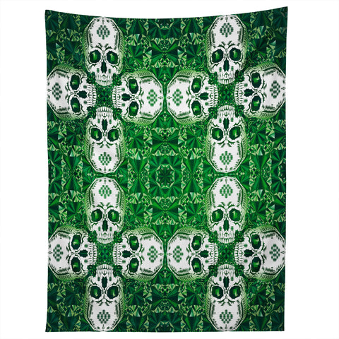 Chobopop Emerald Skull Pattern Tapestry
