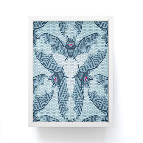 Chobopop Geometric Bat Pattern Framed Mini Art Print