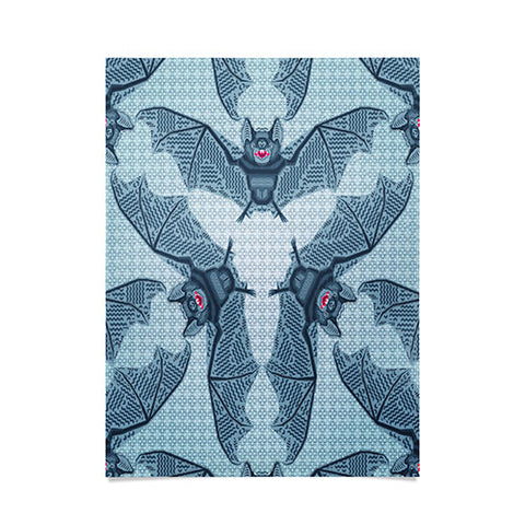 Chobopop Geometric Bat Pattern Poster
