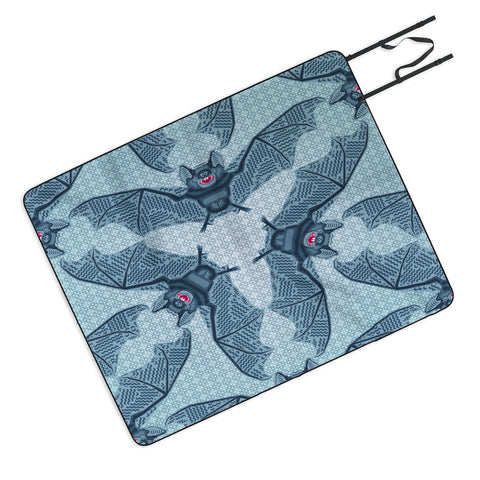 Chobopop Geometric Bat Pattern Picnic Blanket