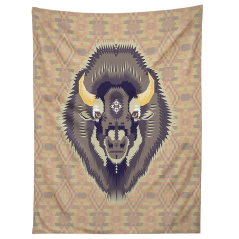 Chobopop Geometric Bison 1 Tapestry
