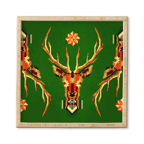 Chobopop Geometric Deer Framed Wall Art
