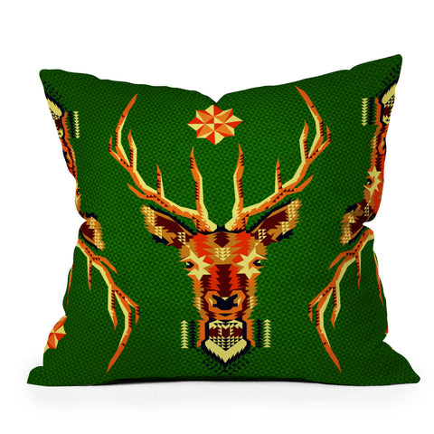 Chobopop Geometric Deer Throw Pillow