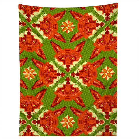 Chobopop Geometric Fox Tapestry