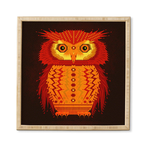 Chobopop Geometric Owl Framed Wall Art