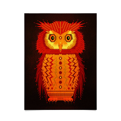 Chobopop Geometric Owl Poster