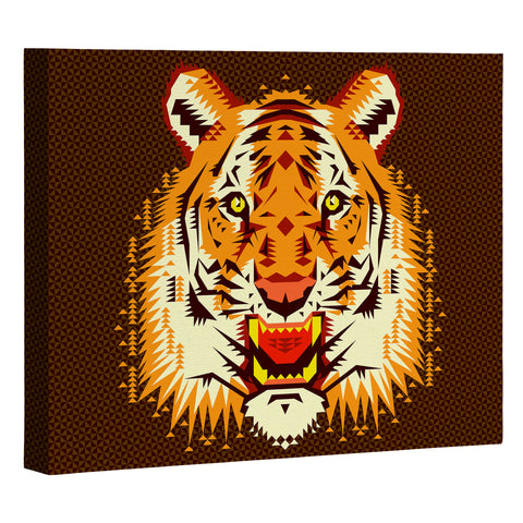 Chobopop Geometric Tiger Art Canvas