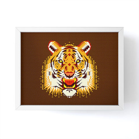 Chobopop Geometric Tiger Framed Mini Art Print