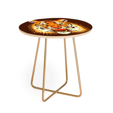 Chobopop Geometric Tiger Round Side Table