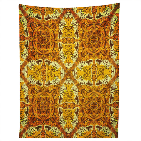 Chobopop Golden Panther Pattern Tapestry