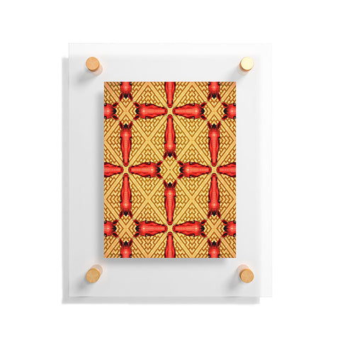 Chobopop Horse Pattern Red Floating Acrylic Print