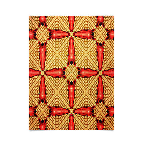 Chobopop Horse Pattern Red Poster