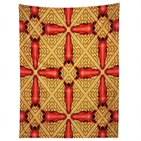 Chobopop Horse Pattern Red Tapestry