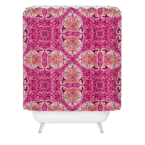 Chobopop Pink Panther Pattern Shower Curtain