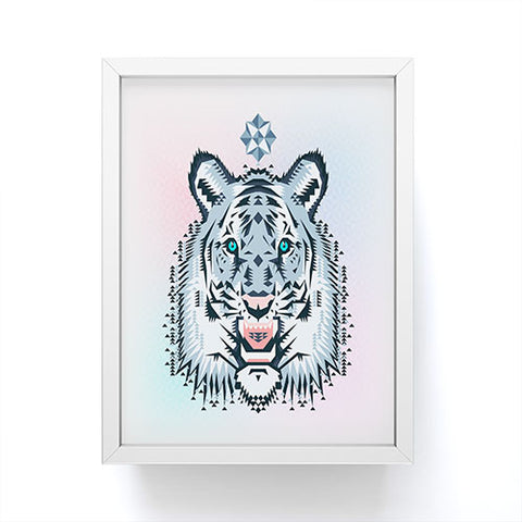 Chobopop Snow Tiger Framed Mini Art Print
