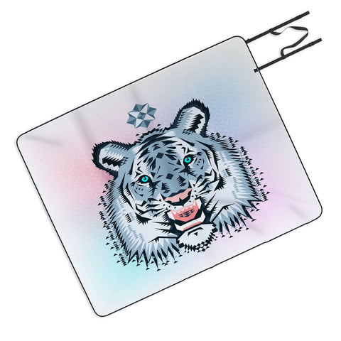 Chobopop Snow Tiger Picnic Blanket
