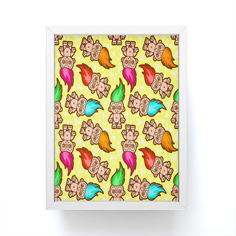 Chobopop Troll Pattern Framed Mini Art Print
