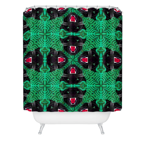 Chobopop Tropical Gothic Pattern Shower Curtain